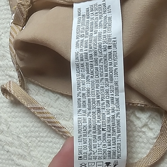 Forever 21 Tan check crop top in women's Size Large - Picture 4 of 6